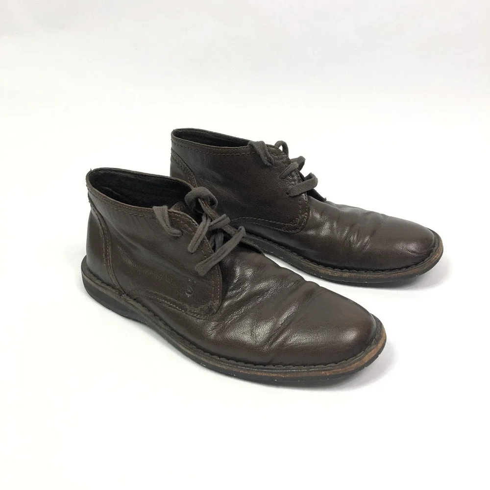John Varvatos Chukka Boots Mens Size‎ 8M Brown Leather Hipster F505K4B-Q68B